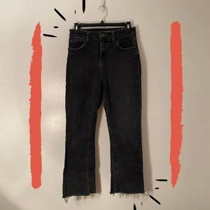 Urban Outfitters BDG Crop Kick Flare Black Jeans